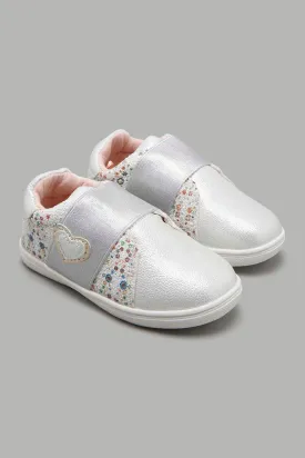 Silver Floral Sneaker
