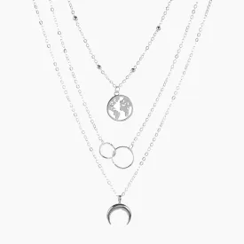 Silver Layered Necklace