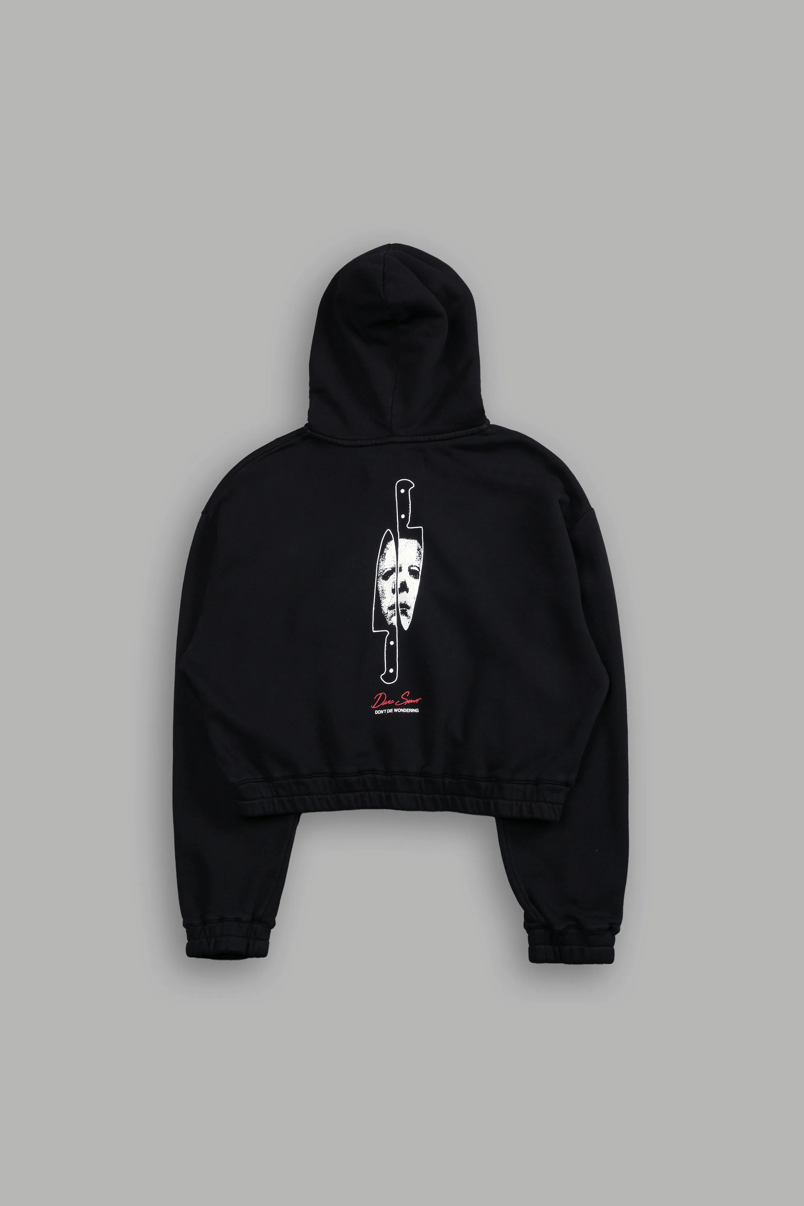 The Night "Chambers" (Cropped) Zip Hoodie in Black