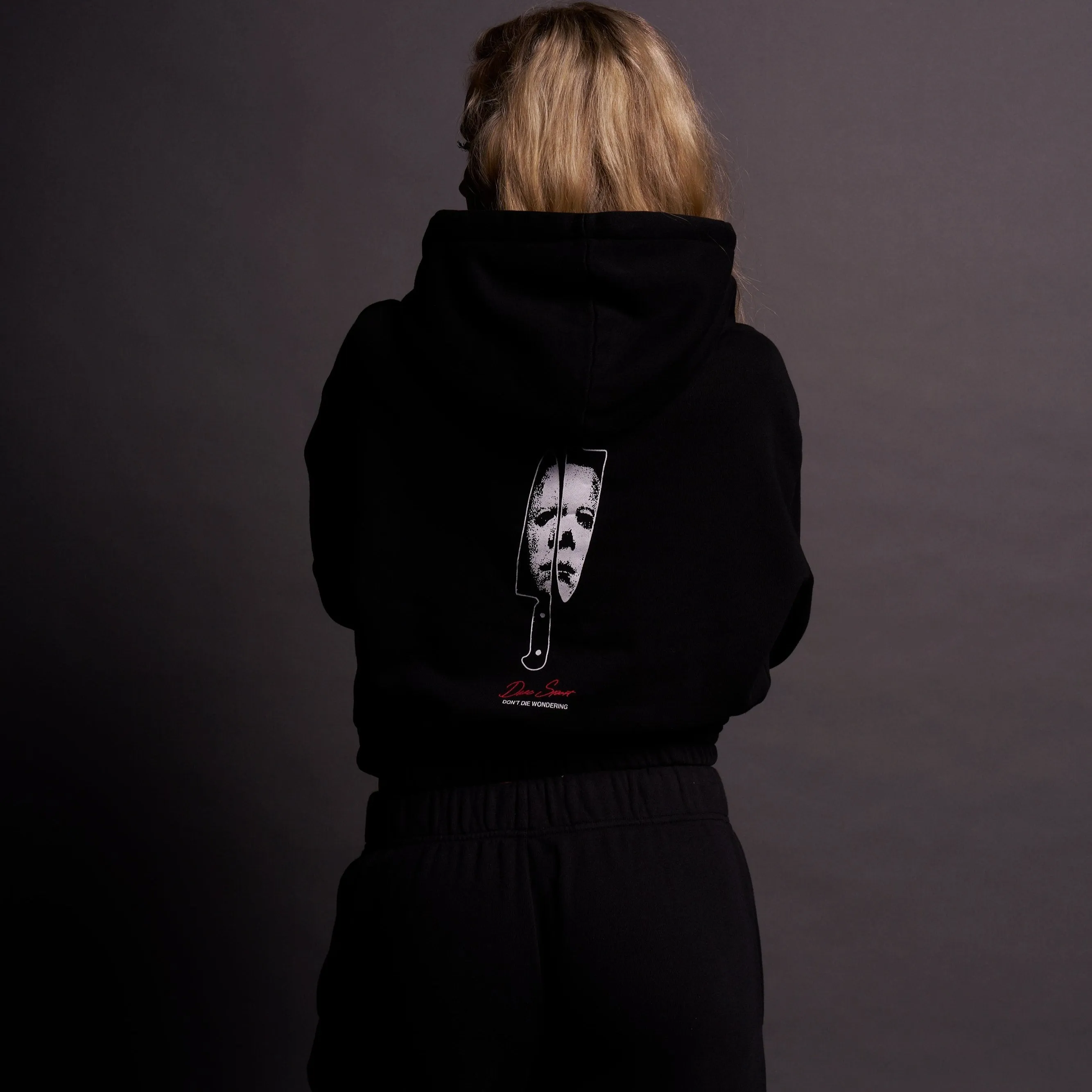 The Night "Chambers" (Cropped) Zip Hoodie in Black