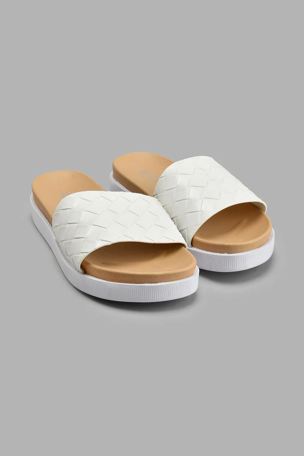 White Weave Mule
