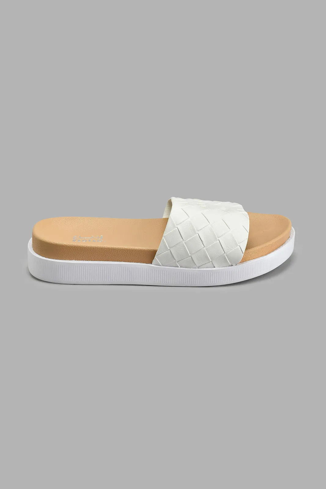 White Weave Mule