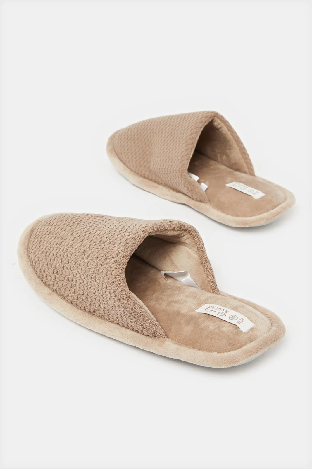 Women Taupe Closed Toe Slipper
