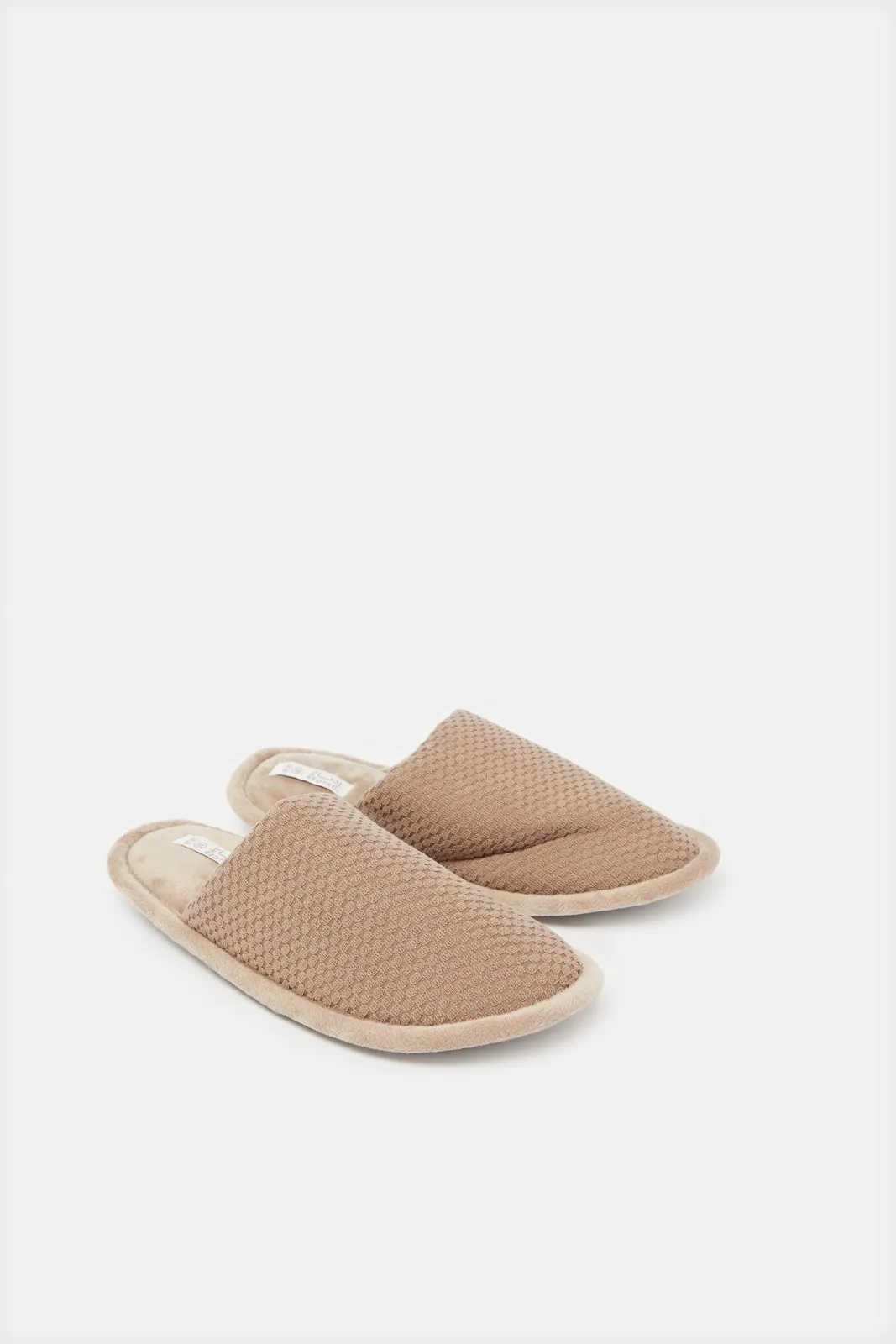 Women Taupe Closed Toe Slipper