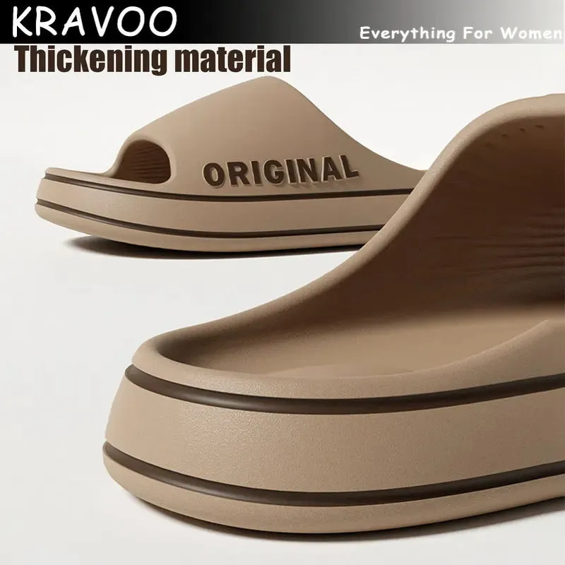 Women's Thick Sole  Slides Anti-Slip SandalsThick Sole Beach Slides - Women's Anti-Slip Sandals